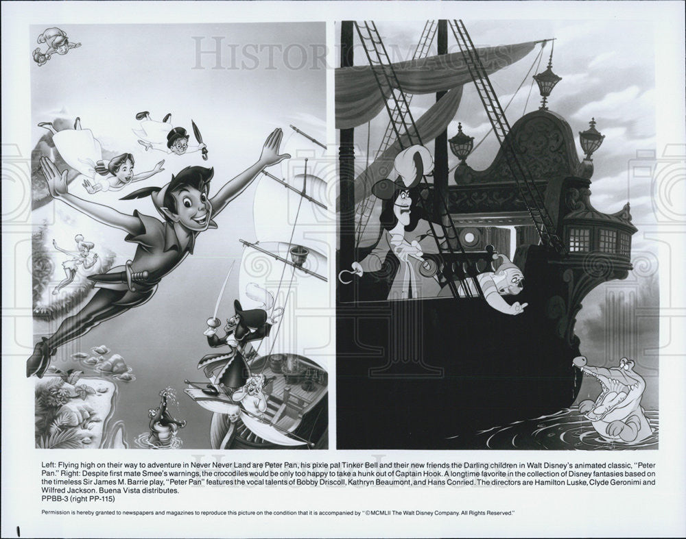 1952 Press Photo PETER PAN Movie Picture - Historic Images