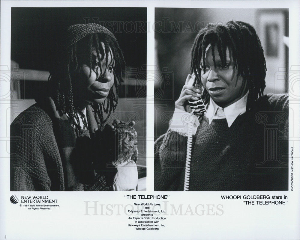 1987 Press Photo Whoppi Goldberg in &quot;The Telephone&quot; - Historic Images