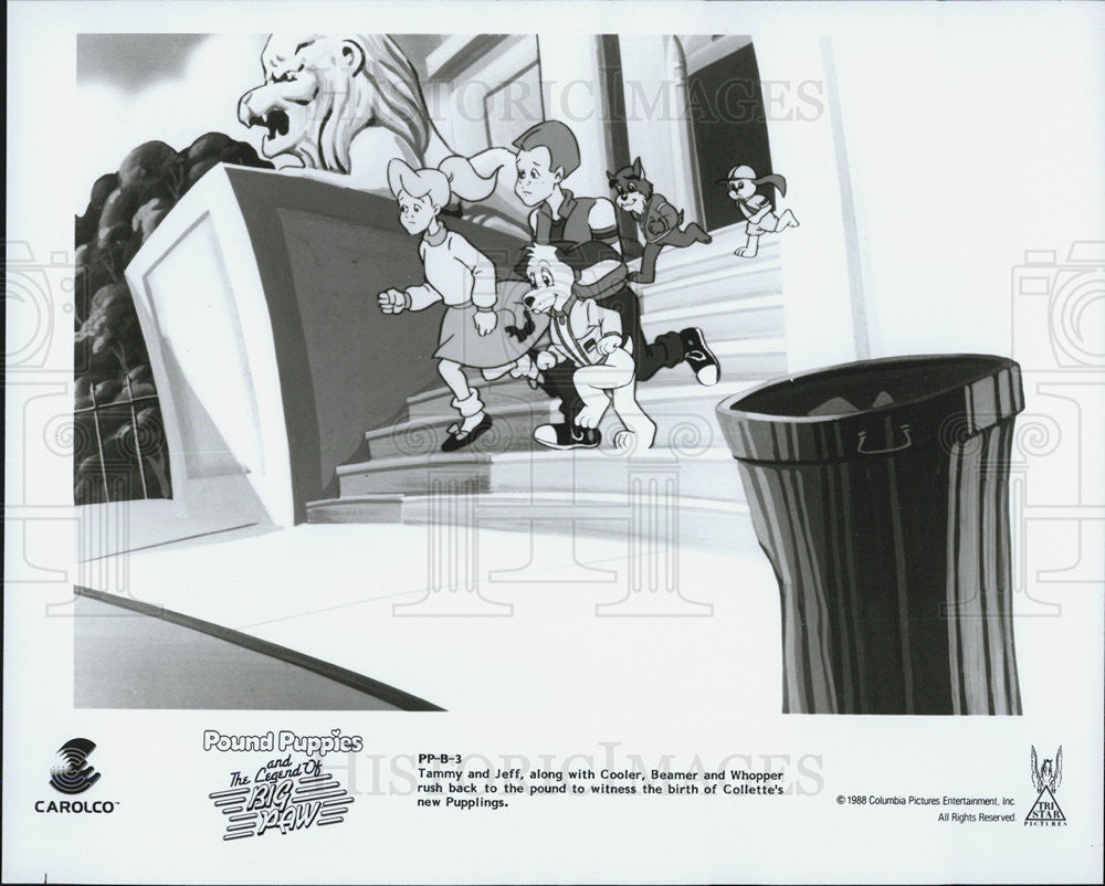 1988 Press Photo Cartoon &quot;Pound Puppies&quot; - Historic Images