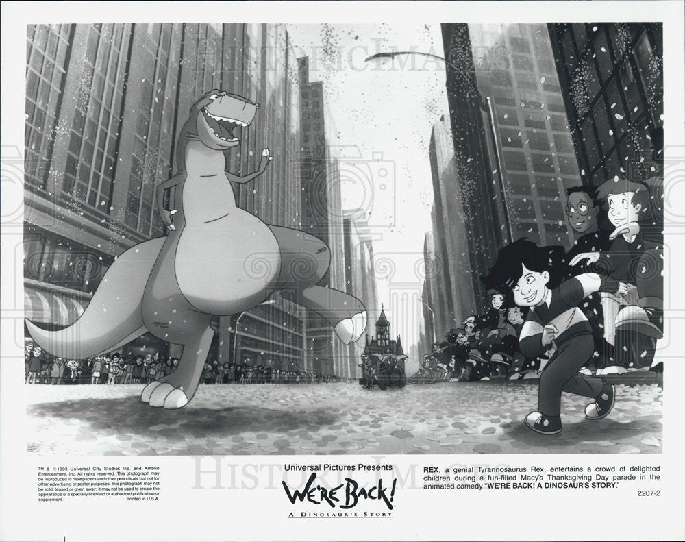 1993 Press Photo Animation &quot;Were Back! A Dinosaurs Story&#39;&#39; - Historic Images