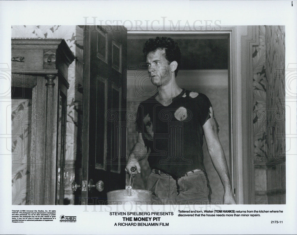 1986 Press Photo Tom Hanks in &quot;The Money Pit&quot; - Historic Images