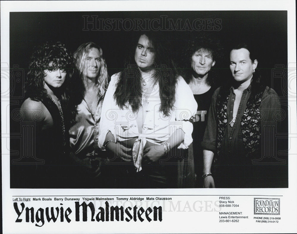 Press Photo Yngwie Malmsteen Musician Guitarist Foundation Records - Historic Images
