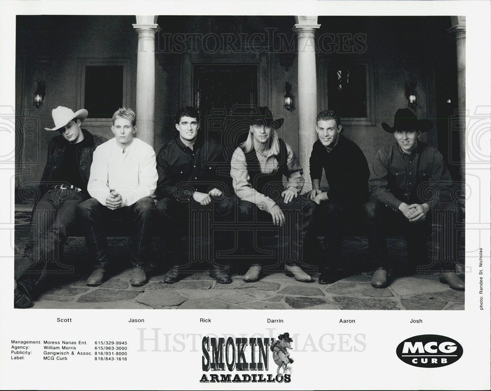 Press Photo smokin Armadillos Scott Jason Rick Darrin Aaron - Historic Images