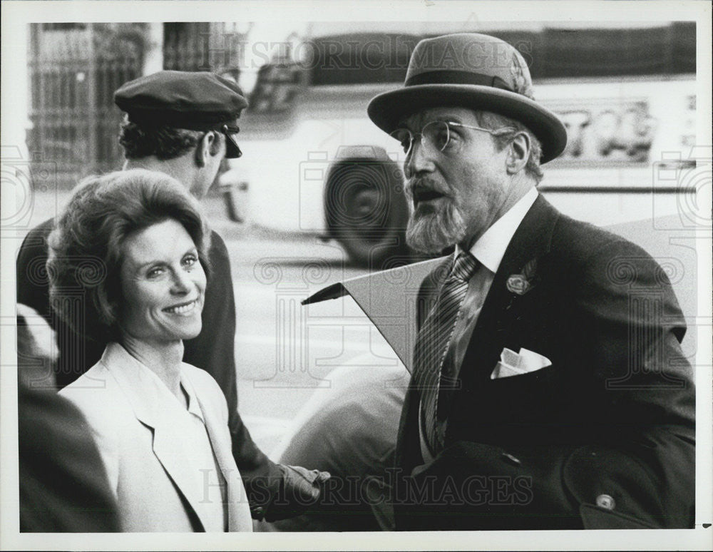 1986 Press Photo Hal Linden &amp; Darlene Carr in &quot;A Friendly Game of Showdown&quot; - Historic Images