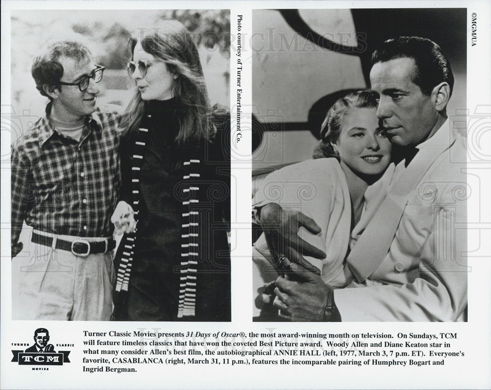 Press Photo Annie Hall Woody Allen Diane Keaton Casablanca Humphrey Bogart - Historic Images