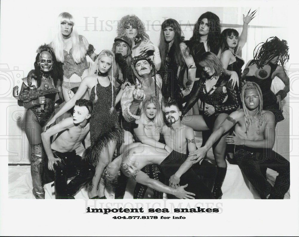 Press Photo Rock Band Impotent Sea Snakes - Historic Images