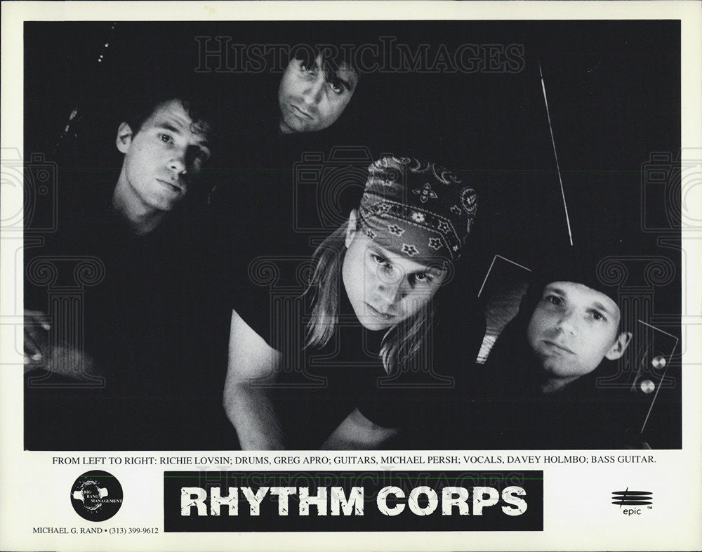 Press Photo Rhythm Corps: R. Lovsin, G. Apro, M. Persh, D. Holmbo - Historic Images