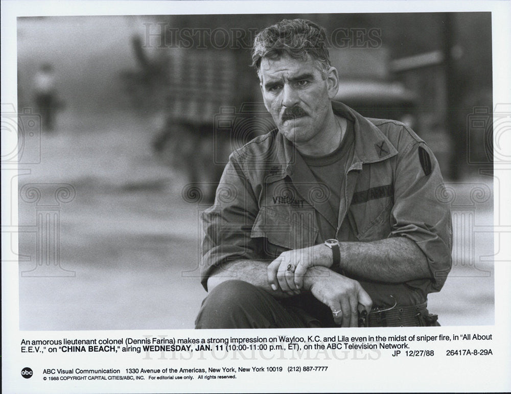 1988 Press Photo China Beach Dennis Farina ABC - Historic Images