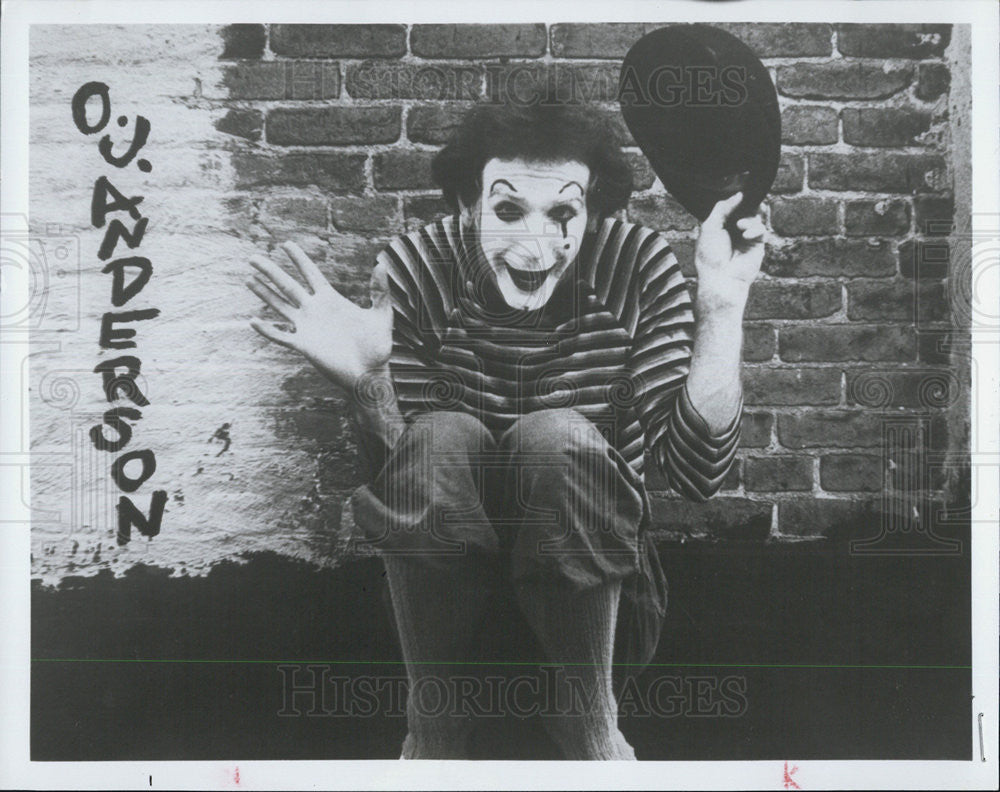 Press Photo O.J. Anderson The Good Time Mime - Historic Images