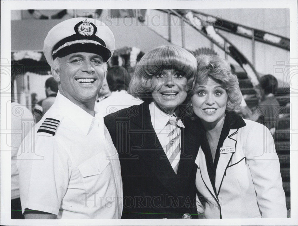 1981 Press Photo The Love Boat ABC Gavin MacLeod Carol Channing Lauren Tewes - Historic Images