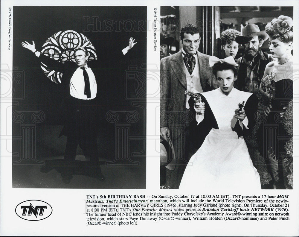 1976 Press Photo Judy Garland, Brandon Tartikoff, Paddy Chayefsky, Faye Dunaway - Historic Images