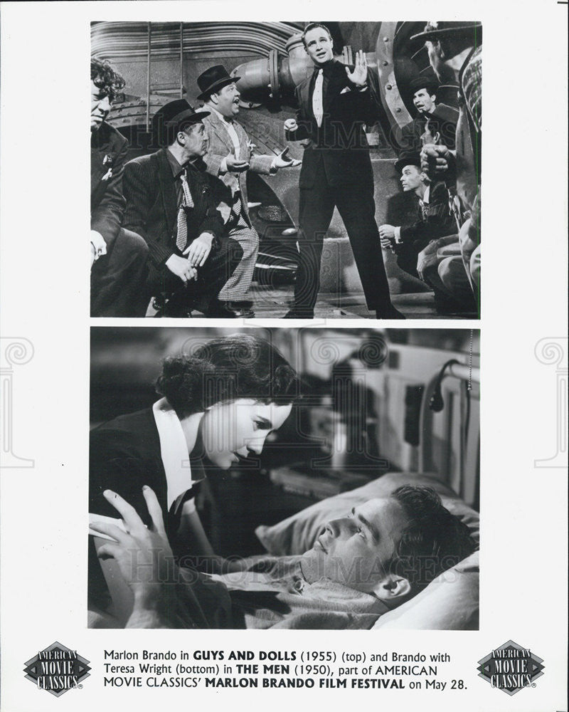 Press Photo Marlin Brando Guys and Dolls Teresa Wright The Men AMC - Historic Images