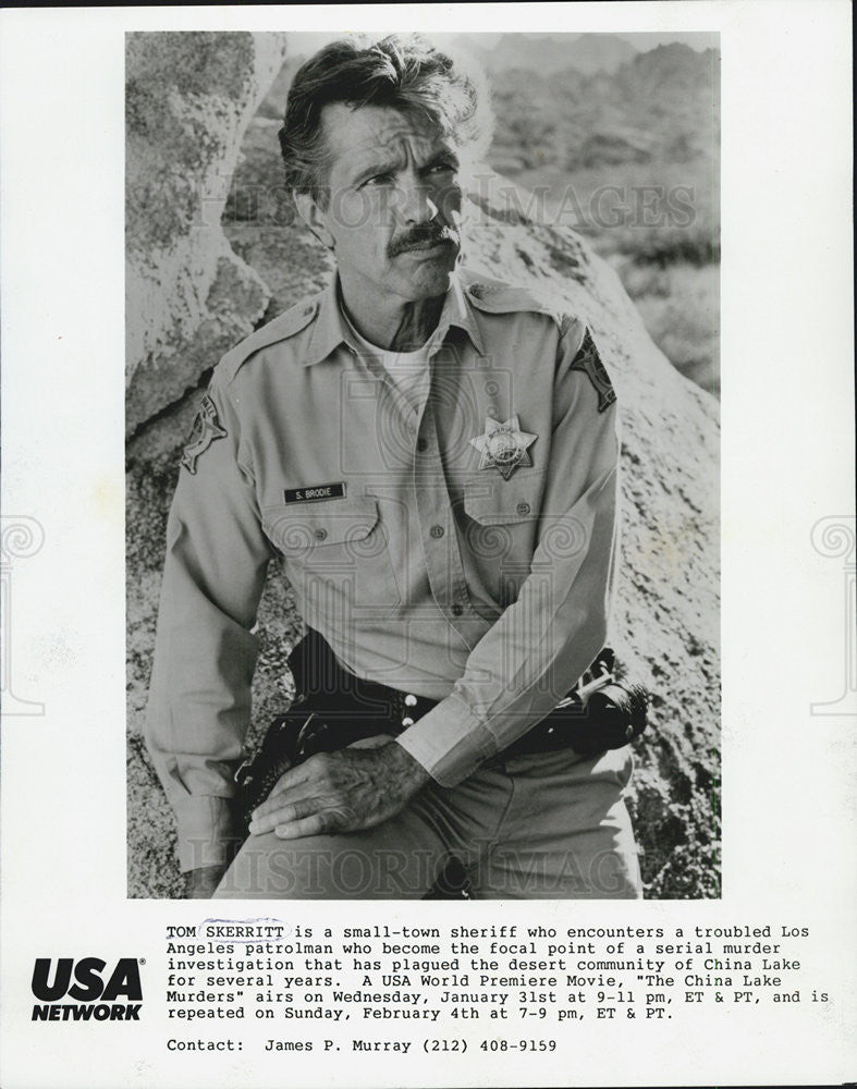 Press Photo Tom Skerritt The China Lake Murders Sheriff Los Angeles - Historic Images