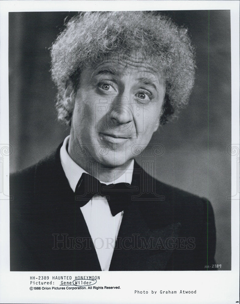 1986 Press Photo Gene Wilder in &quot;Haunted Honeymoon&quot; - Historic Images