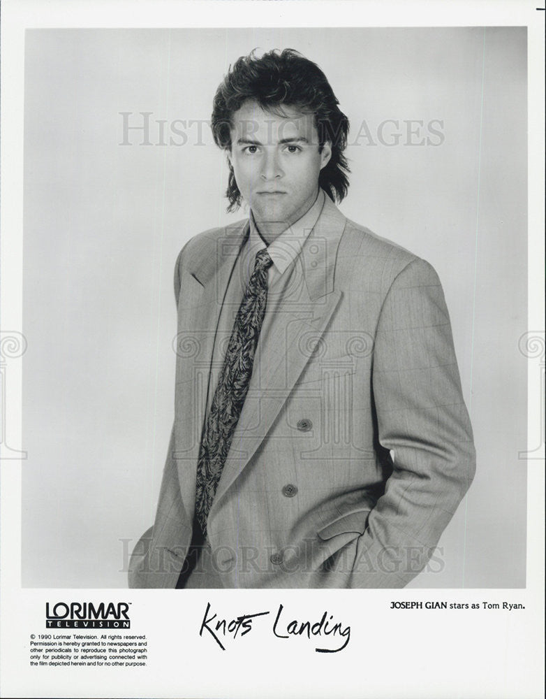 1990 Press Photo Joseph Gian on &quot;Knots Landing&quot; - Historic Images