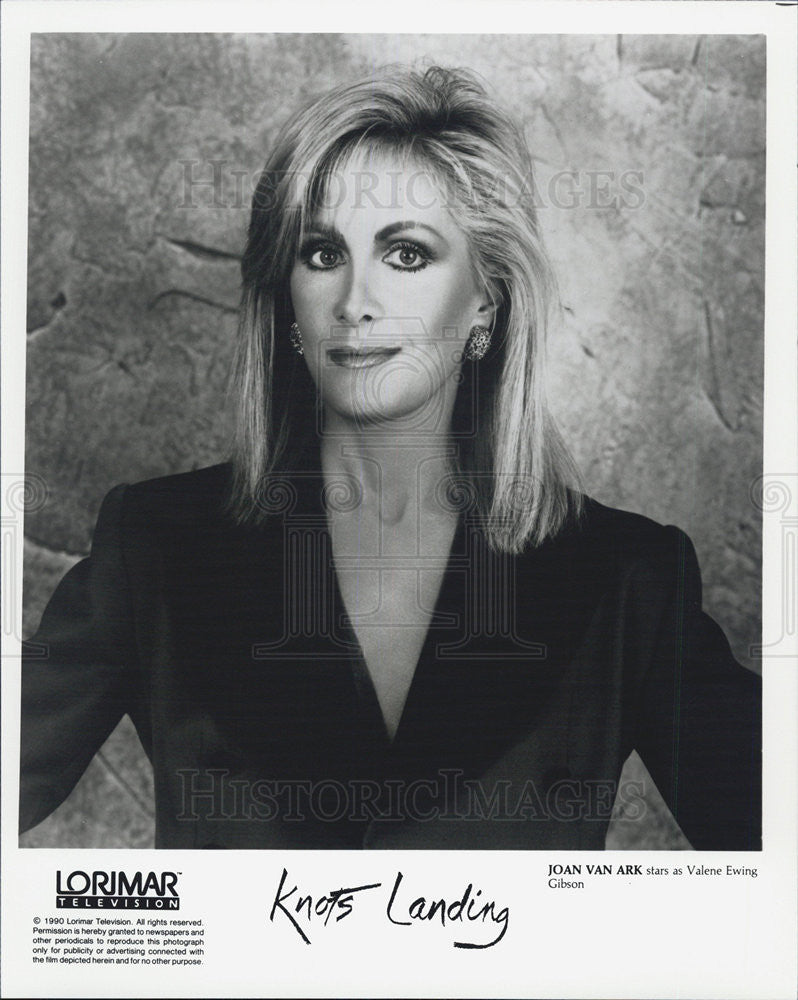 1990 Press Photo Joan Van Ark Actress Knots Landing Drama Television Series - Historic Images