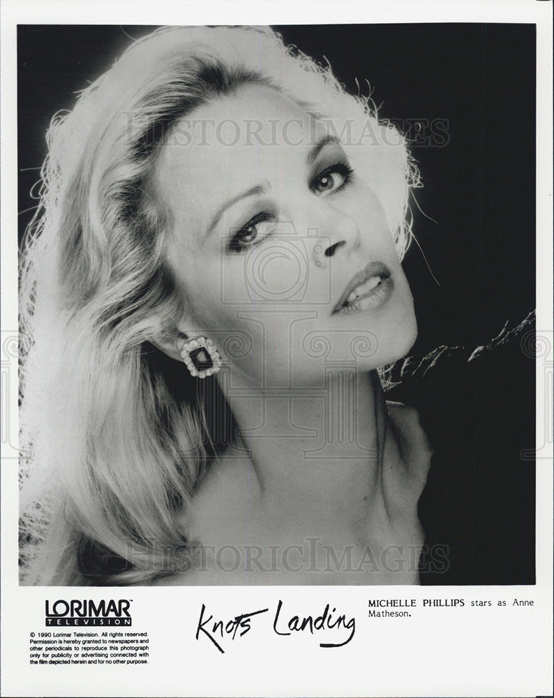 1990 Press Photo Michelle Phillips Actress Knots Landing Drama Television Series - Historic Images