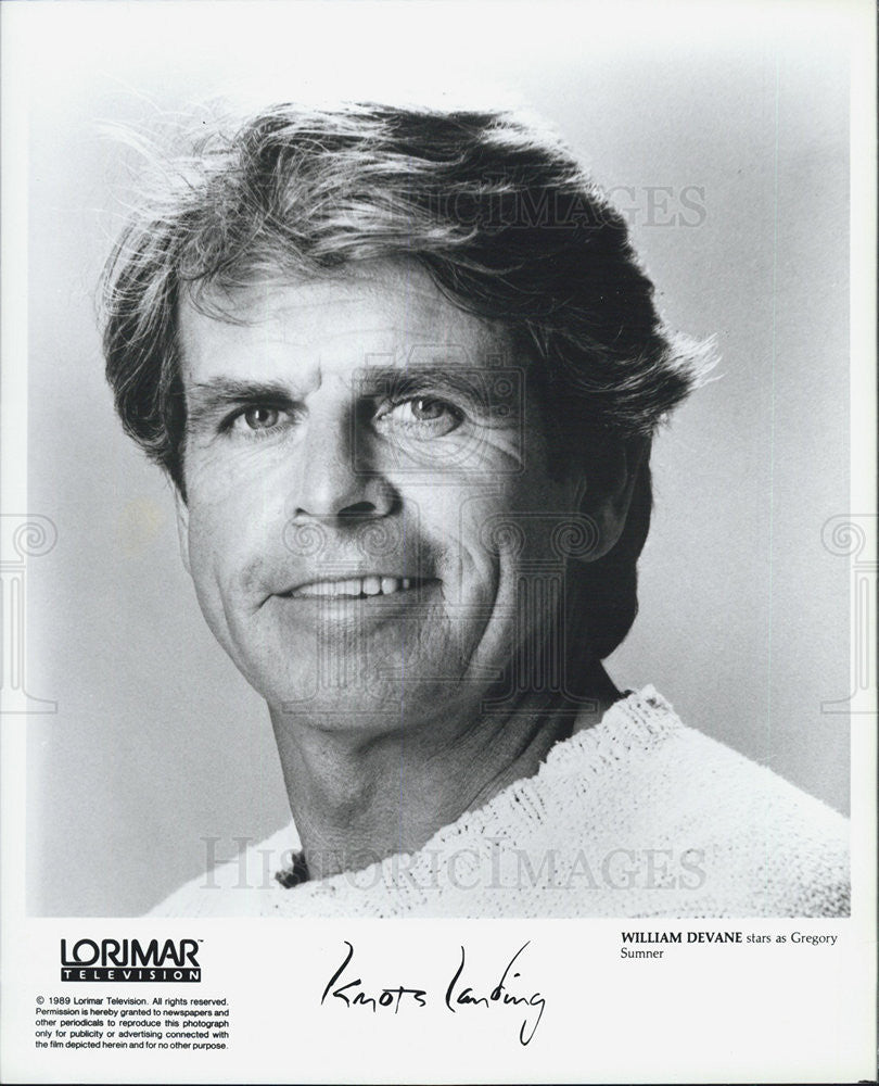 1989 Press Photo Knots Landing William Devane Lorimar - Historic Images