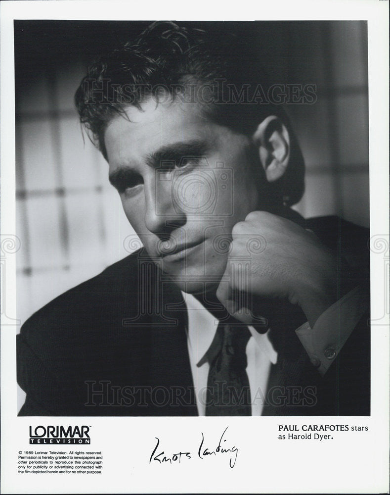 1989 Press Photo Actor Paul Carafotes in Knots Landing - Historic Images