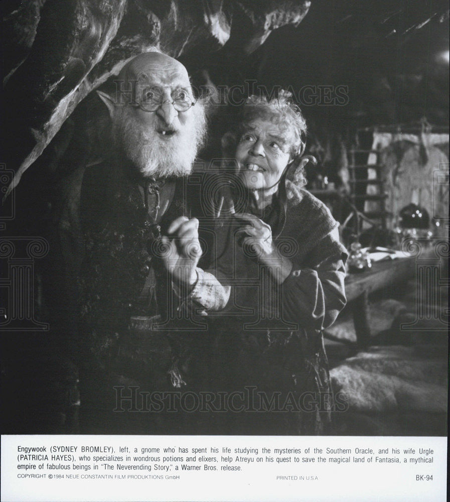 1984 Press Photo Sydney Bromley, Patricia Hayes in &quot;The Neverending Story&quot; - Historic Images