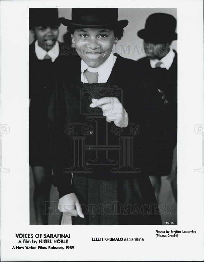 1989 Press Photo Leleti Khumalo as Sarafina - Historic Images