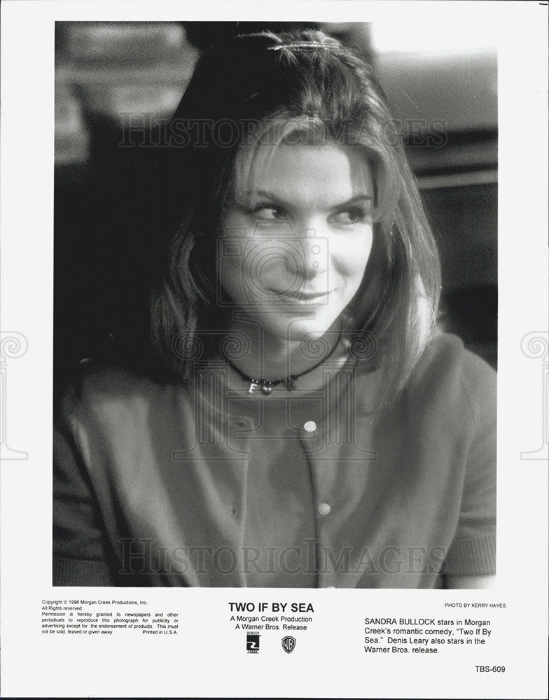 1996 Press Photo Sandra Bullock Actress Two If By Sea Romantic Comedy Movie Film - Historic Images