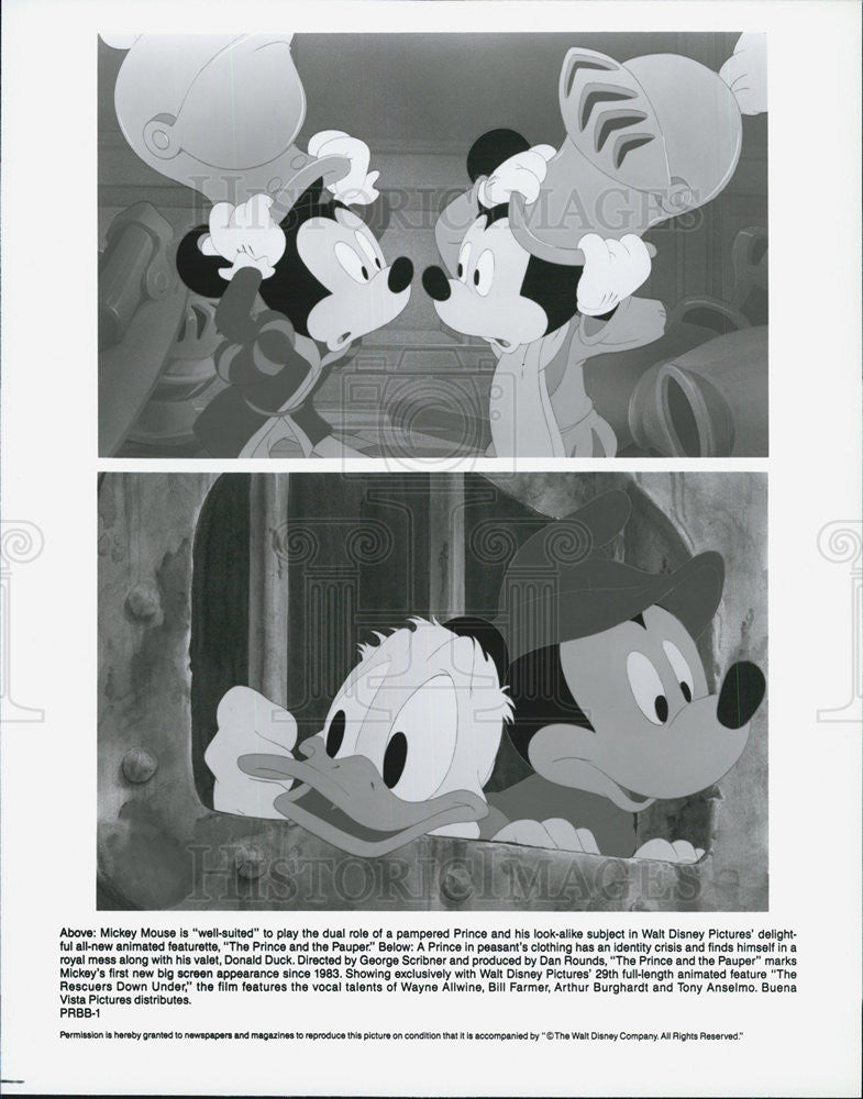 Press Photo &quot;The Prince and the Pauper&quot; and &quot;The Rescuers Down Under&quot; - Historic Images