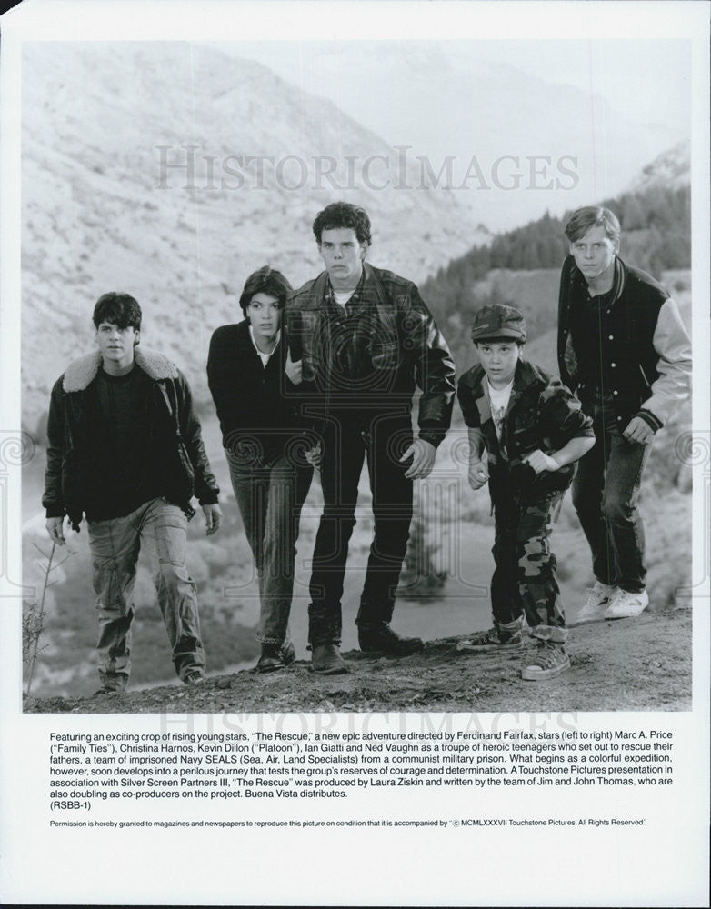 1988 Press Photo Kevin Dillon, Christina Harnos, Ian Giatti &amp; Ned Vaughn in&quot;The - Historic Images