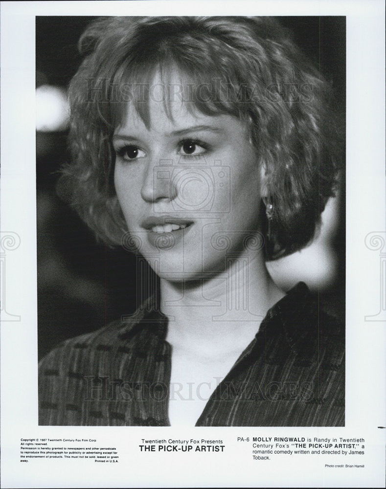 1987 Press Photo Molly Ringwald in "The Pick-Up Artist" - Historic Images