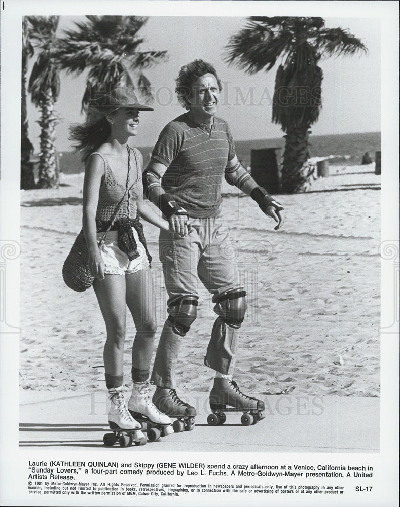 1981 Press Photo Kathleen Quinlan Actress Gene Wilder Actor Sunday Lovers Comedy - Historic Images