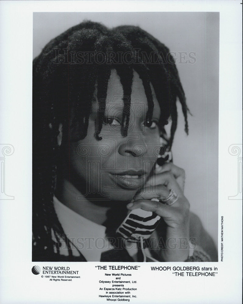 1987 Press Photo Whoopi Goldberg in &quot;The Telephone&quot; - Historic Images