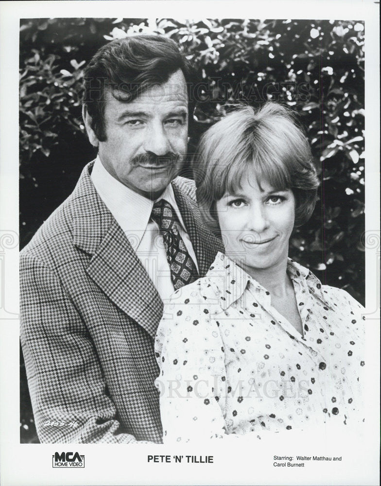 1972 Press Photo Walter Matthau &amp; Carol Burnett in &quot;Pete N Tillie&quot; - Historic Images