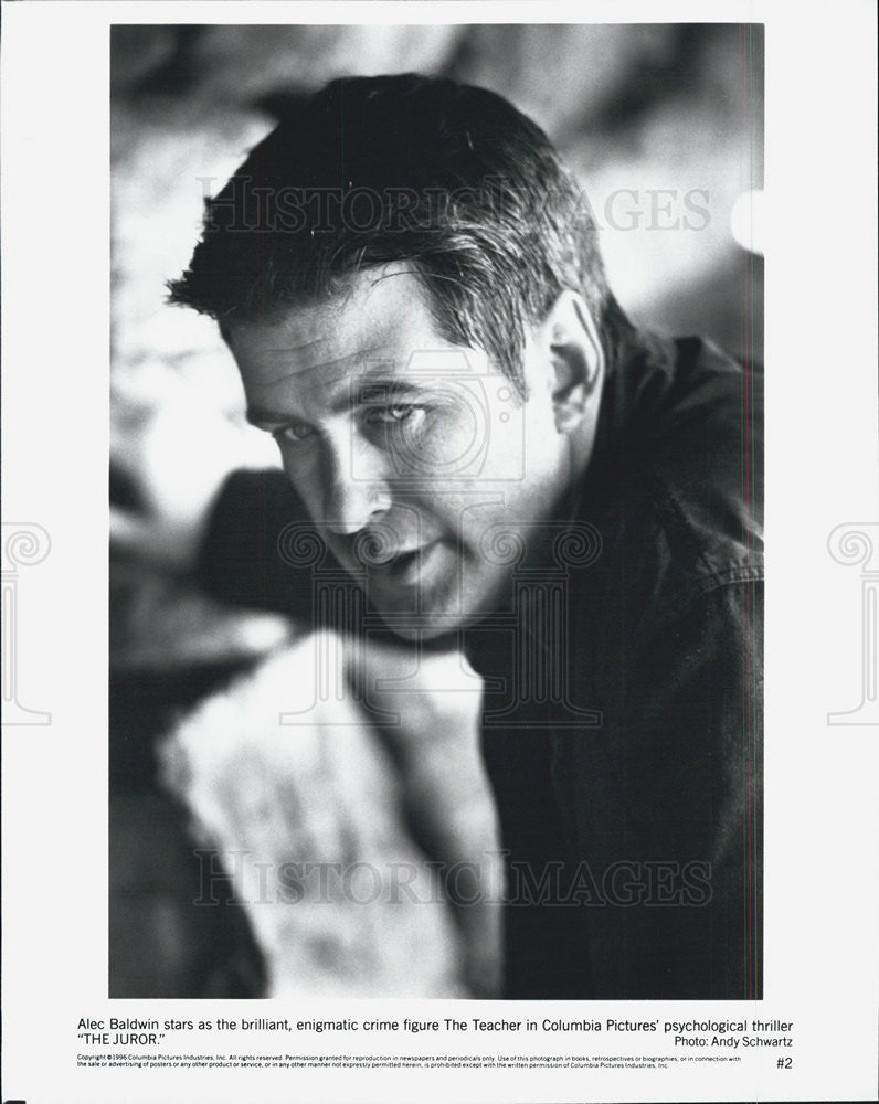 1996 Press Photo Alec Baldwin as The Teacher in "The Juror" - Historic Images
