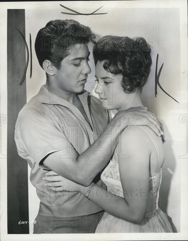 1961 Press Photo singer Paul Anka actor Gigi Perreau - Historic Images