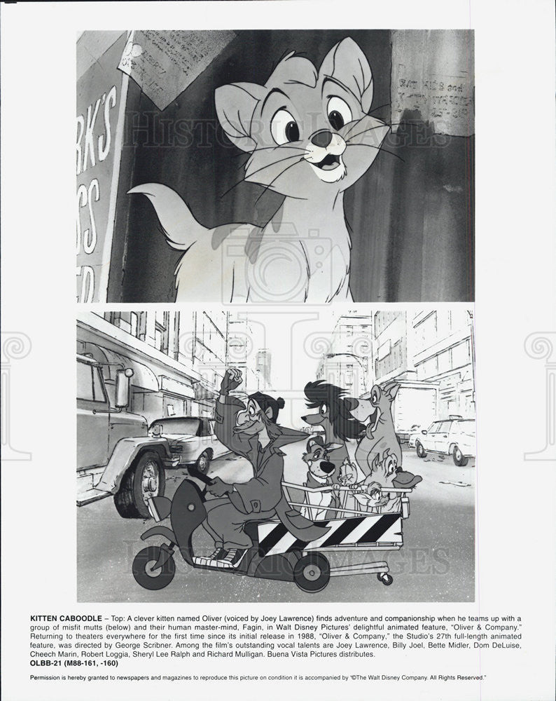 1988 Press Photo &quot;Oliver &amp; Company&quot; - Historic Images