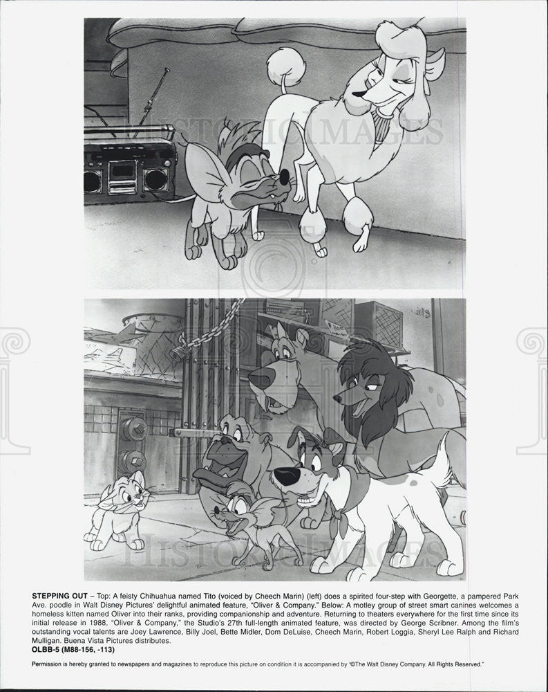 1988 Press Photo &quot;Oliver &amp; Company&quot; - Historic Images