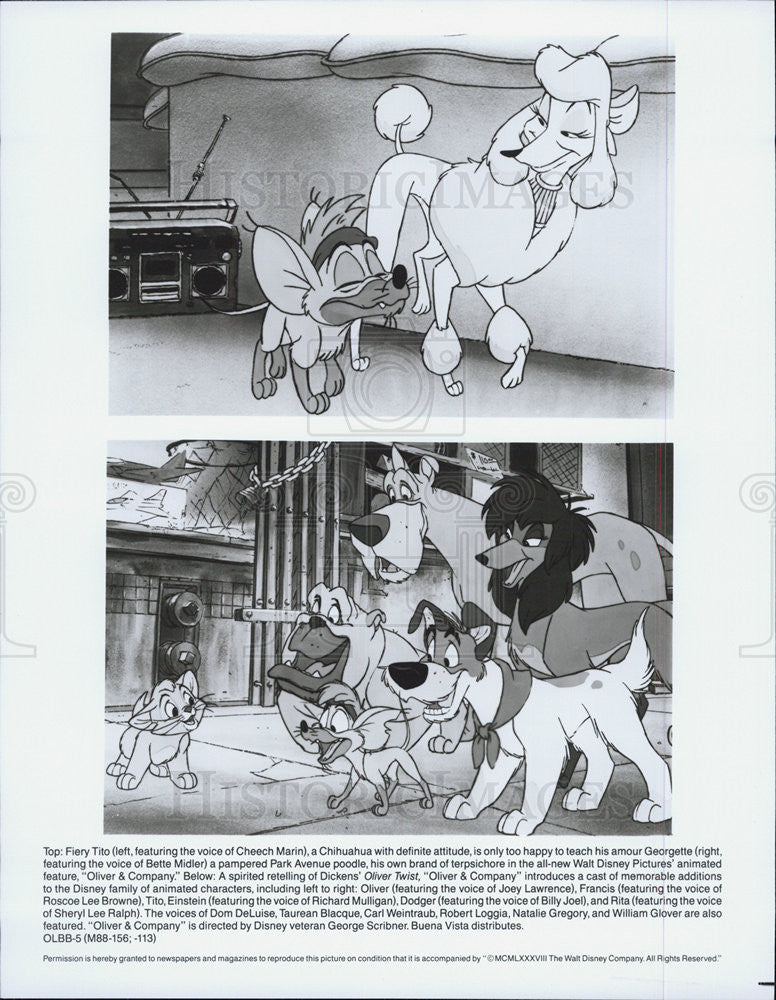 1988 Press Photo &quot;Oliver &amp; Company&quot; - Historic Images