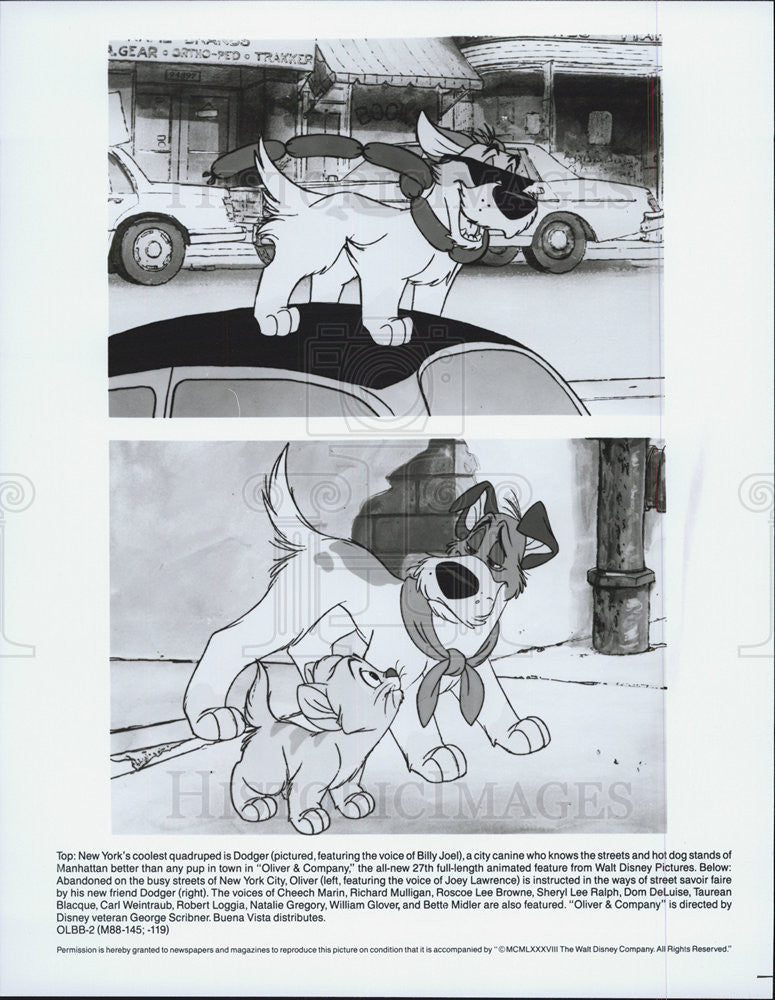 1988 Press Photo &quot;Oliver &amp; Company&quot; - Historic Images