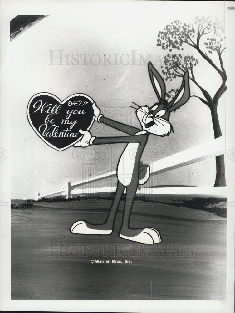 Press Photo Bugs Bunny Valentine Special Animated Cartoon Show - Historic Images