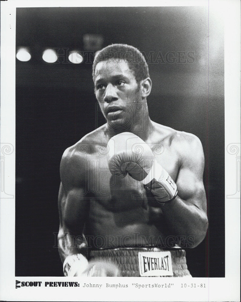 1981 Press Photo Boxing Light Welterweight Champion Johnny Bumphus - Historic Images