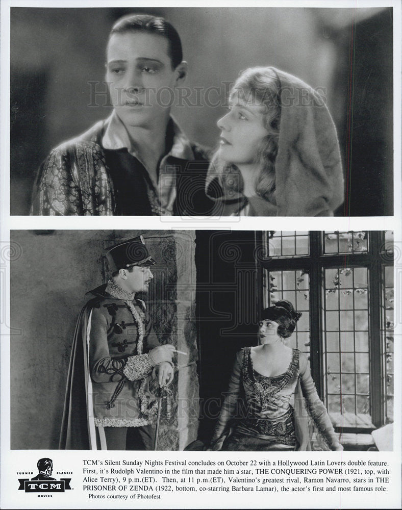 1920's Press Photo R. Valentino,A. Terry,R. Navarro,B. Lamar 1920's Silent Films - Historic Images