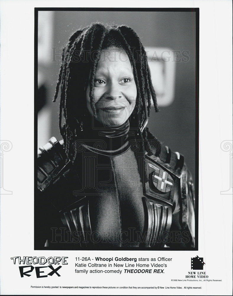 1996 Press Photo Whoopi Goldberg stars as Officer Coltrane in Theodore Rex - Historic Images