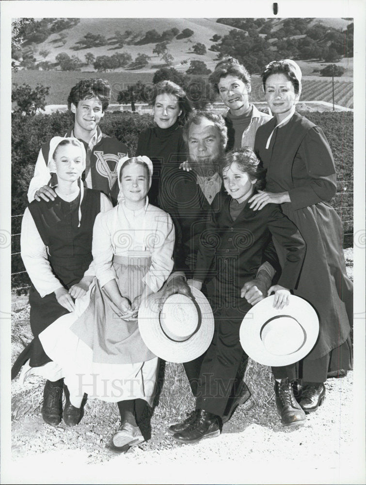 1988 Press Photo Merlin Olsen and cast of &quot;Aaron&#39;s Way&quot; - Historic Images