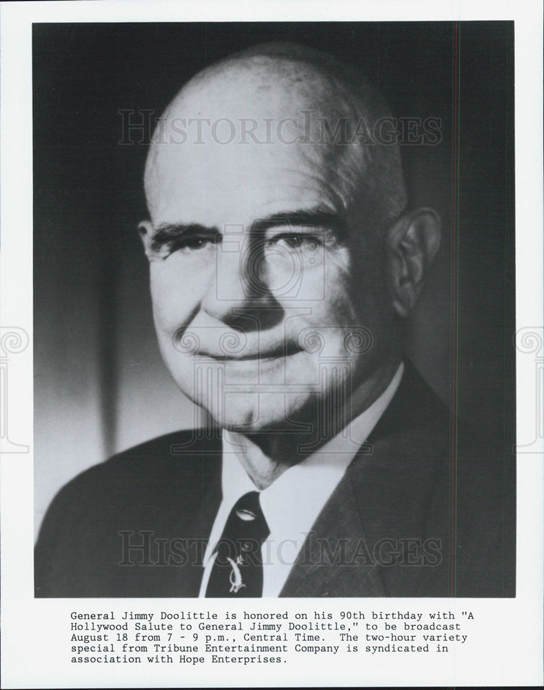 Press Photo General Jimmy Doolittle Honored Hollywood Salute Special - Historic Images