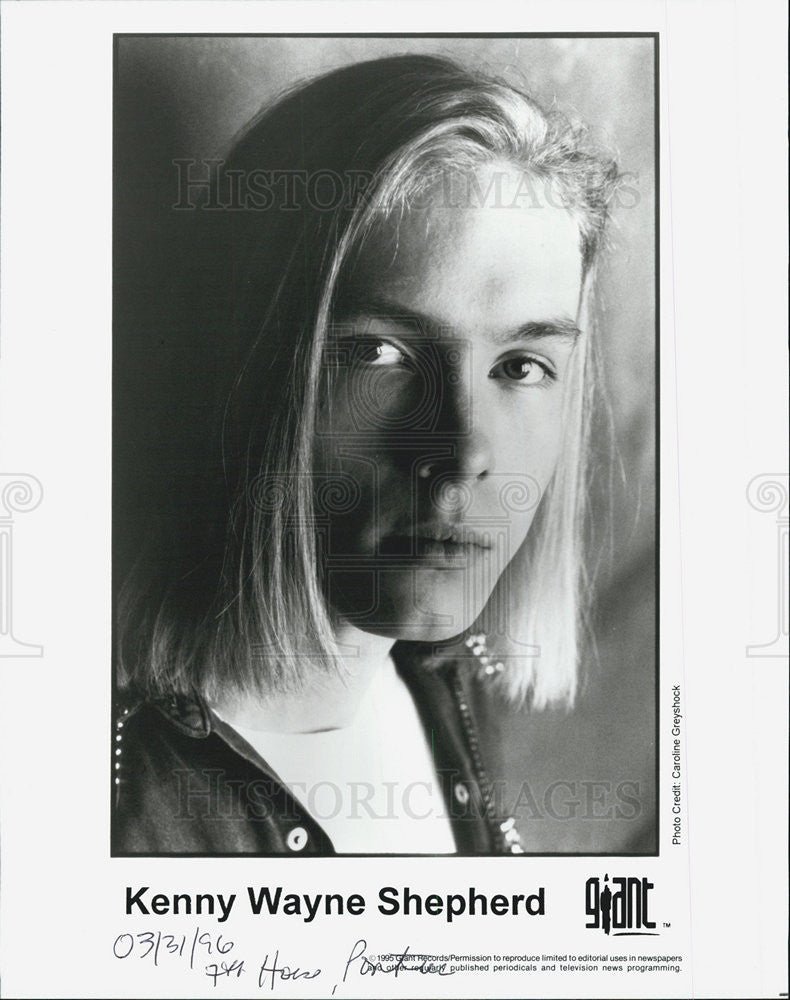 1996 Press Photo of Kenny Wayne Shepherd,American guitarist, singer. - Historic Images