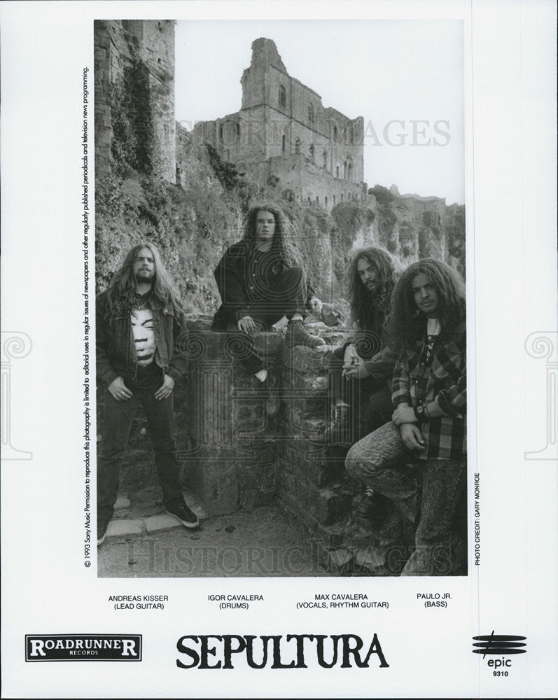 1993 Press Photo Sepultura Band Andreas Kisser Igor Cavalera Max Paulo Jr. - Historic Images