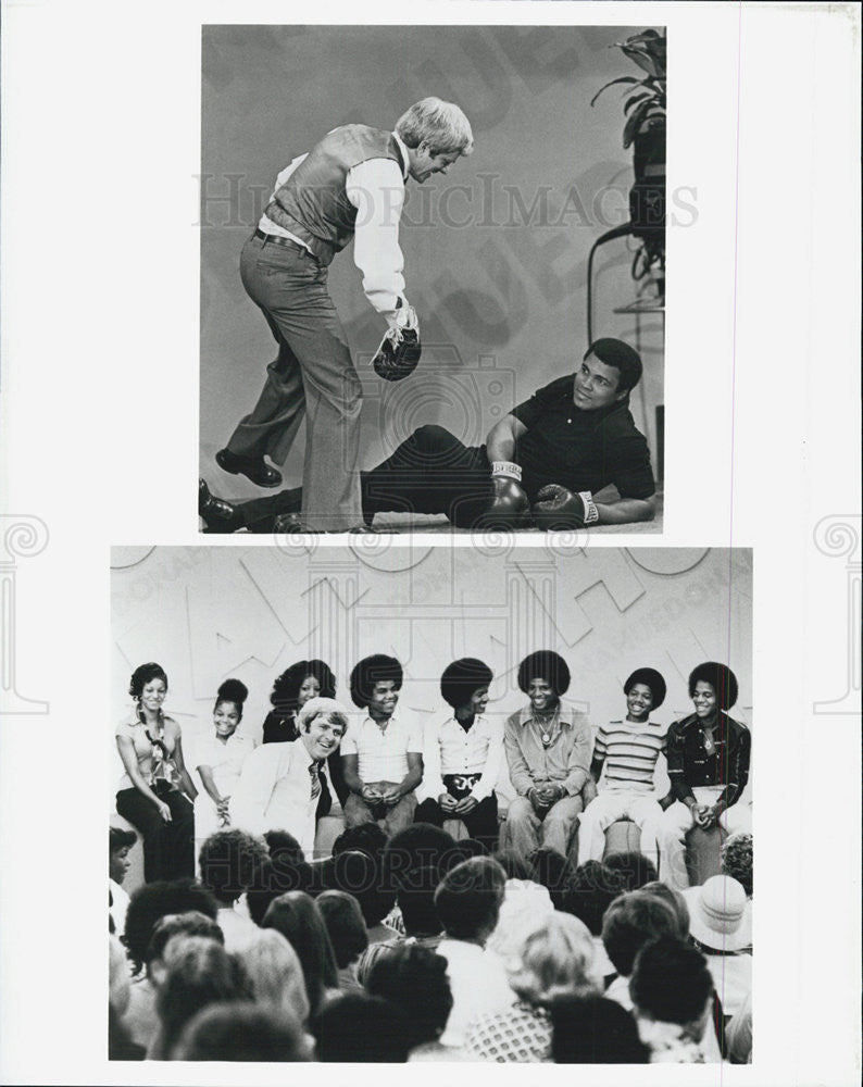 1992 Press Photo Phil Donahue Host Muhammad Jackson Five Family Special Show - Historic Images