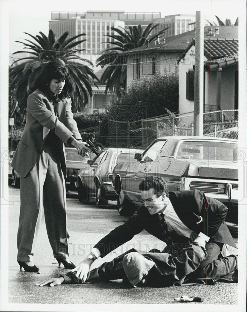 1992 Press Photo Rachel Ticotin Actress Jon Tenney Actor Crime Punishment Drama - Historic Images