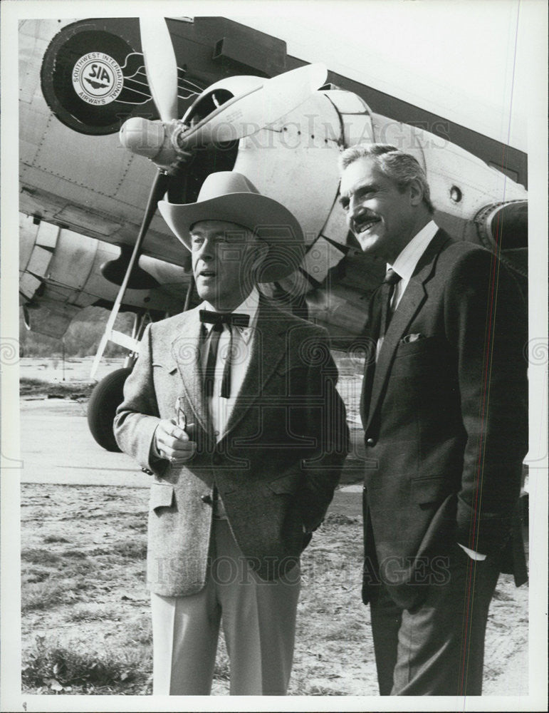 1986 Press Photo Harry Morgan Actor Hal Linden Blacke&#39;s Magic Drama Series - Historic Images