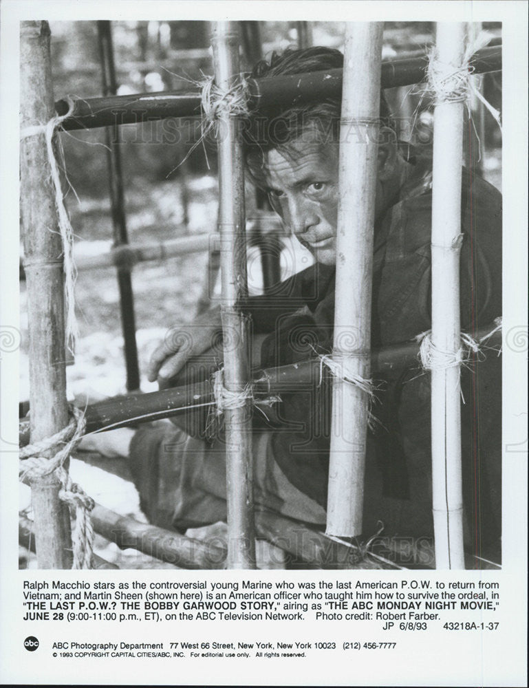 1993 Press Photo Ralph Macchio in The Last POW The Bobby Garwood story - Historic Images